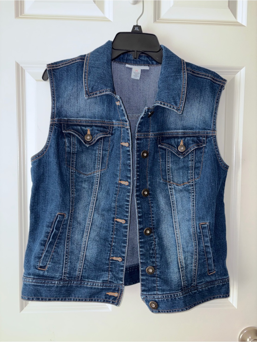 Classic Women’s Blue Denim Vest - Sleeveless Jean Jacket